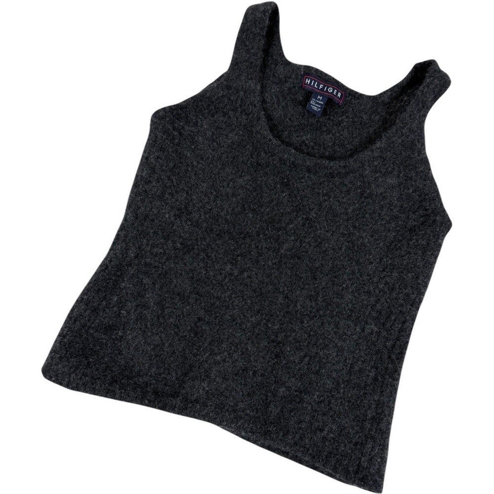 Hilfiger Women's Charcoal Wool Blend Sleeveless Tank Top Size M